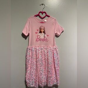 H&M Pink Barbie Sequin Kids Dress
